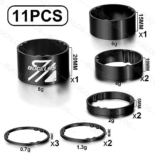 29″ Mountain Bike Rigid Forks Aluminum Alloy + 11PCS Headset Spacer – Black