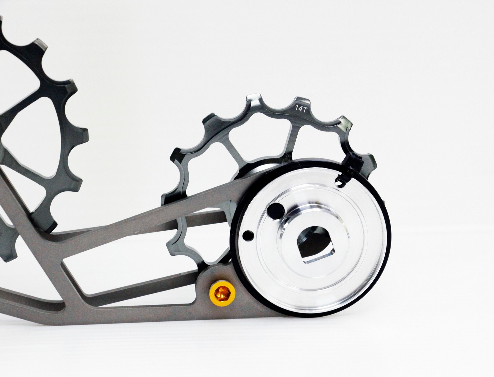 Swishti Road Bike Oversized Pulley Titanium Cage For SRAM Force Etap Axs Gray