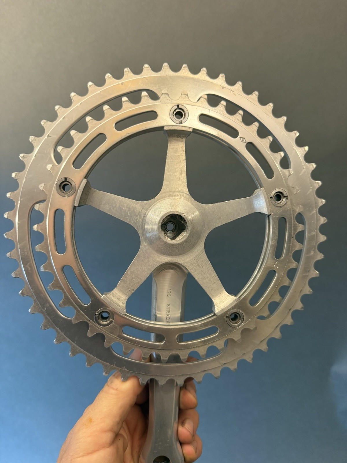 ~ Vintage Campagnolo Nuovo Record Strada Crankset 52/42T 170mm – No Date ~