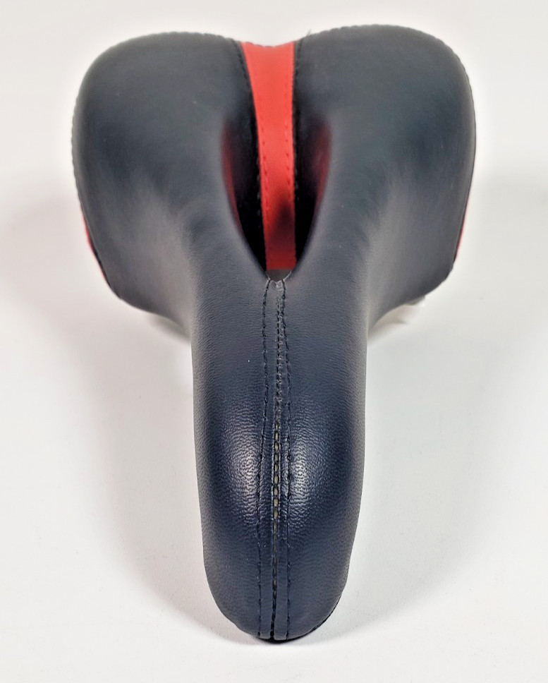Schwinn Bicycle Seat 10″ x 6” Red & Black Split Seat Center Hole Bicycle Saddle