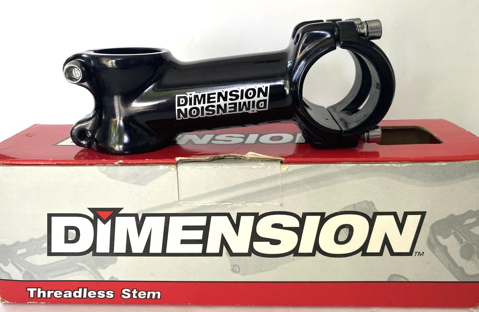 new DIMENSION threadless STEM 90mm 97° black 28.6 steerer 31.8 handlebar