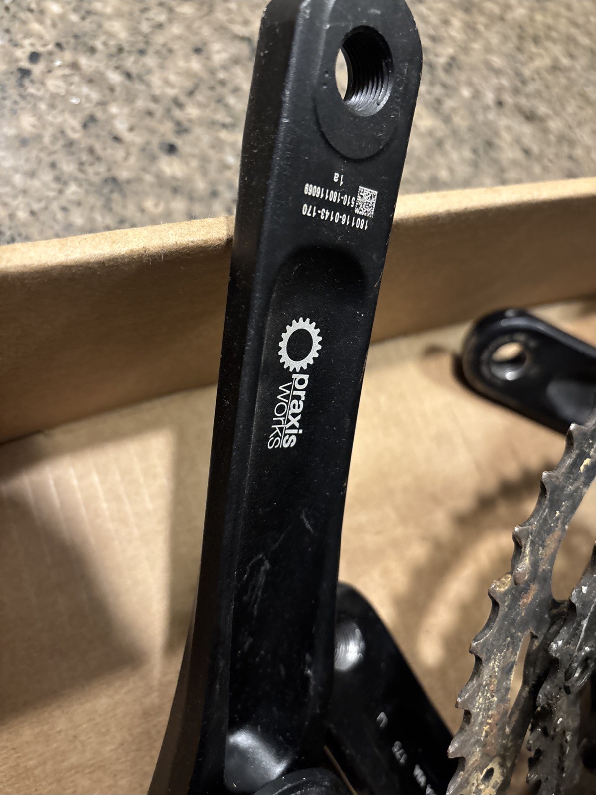 Lot of 7 Bike Cranks Shimano Praxis Etc. Some With Sprockets. Grip And Rip !!!!