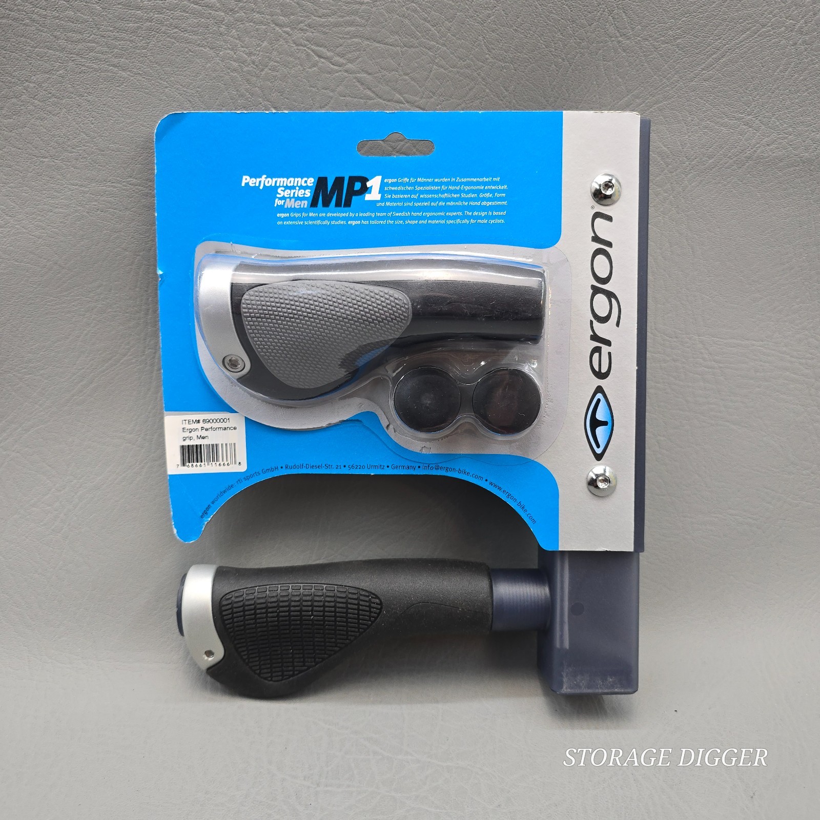 NEW Ergon MP1 Performance Series for Men Black/Gray Ergonomic Cycling Grips