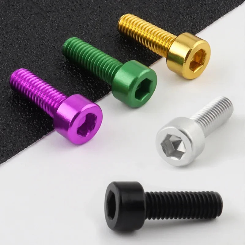 4Pcs Bike Water Bottle Cage Bolts Aluminum Alloy Hex Socket Screws 7 Colors