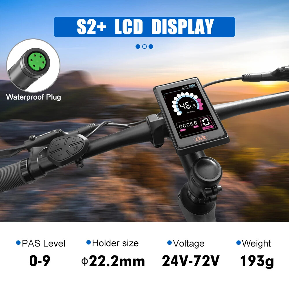Ebike Intelligent LCD Screen Waterproof 5 Pin Colour LED Display for Mid Motor
