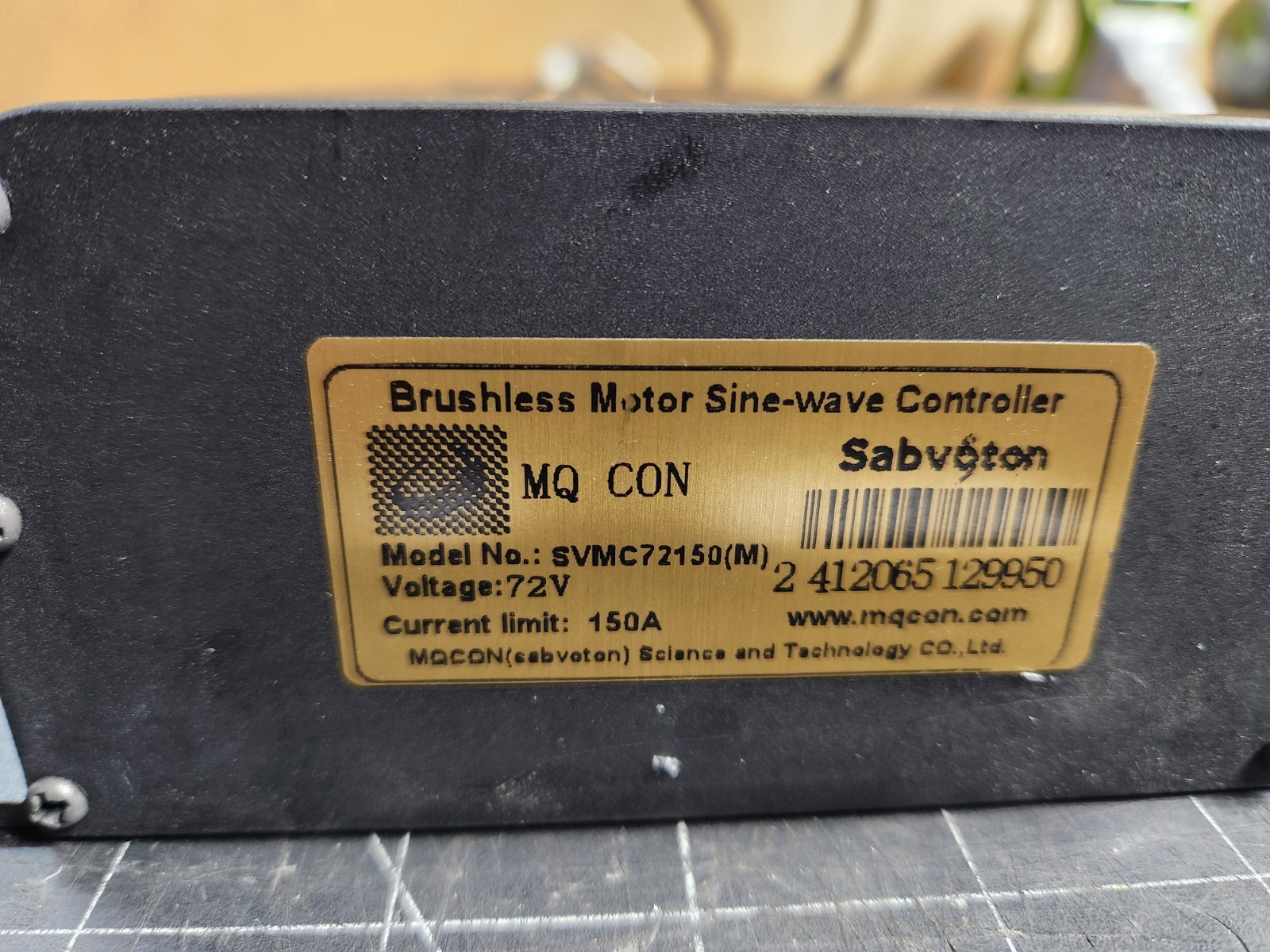 Sabvoton(MQCON) 72v 150A EBIKE Motor Controller w/Sw900 Display, & Bluetooth