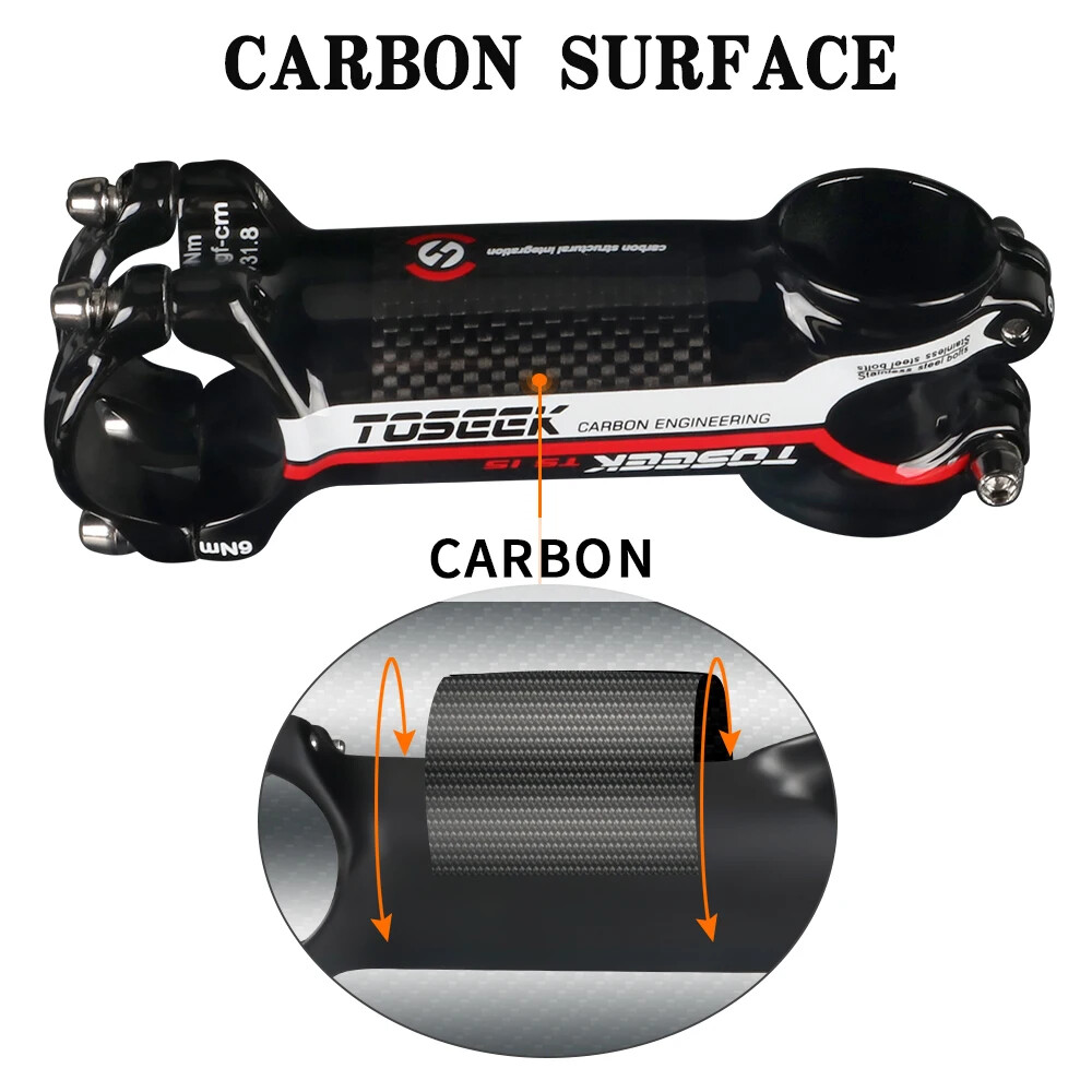 Carbon Stem 70/90/100mm Bike Power Handlebar Stem 7 Degree 31.8mm MTB Bike Stem