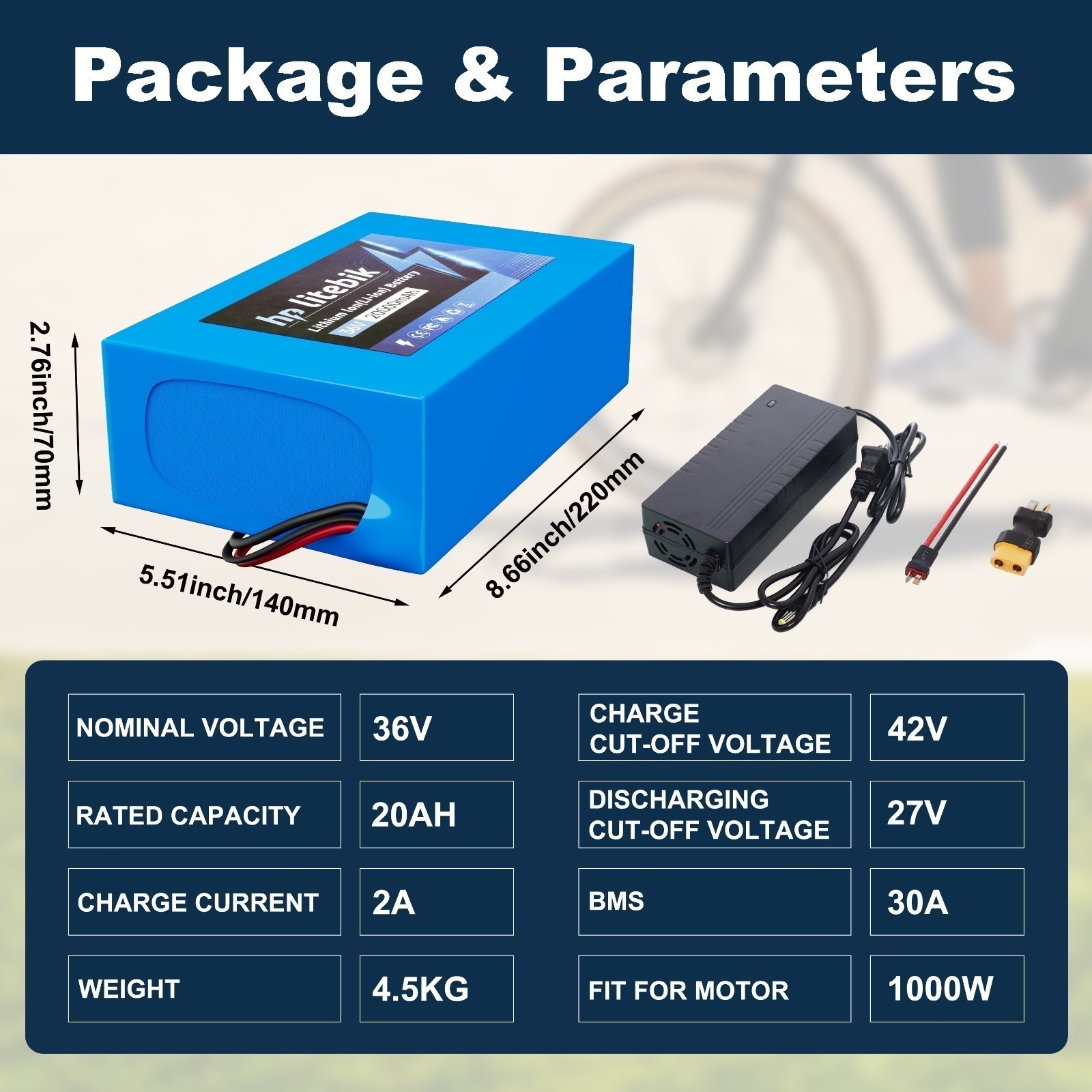 36V/48V/52V/60V/72V 20Ah electric bicycle Lithium Battery Bike Battery 200-3600W
