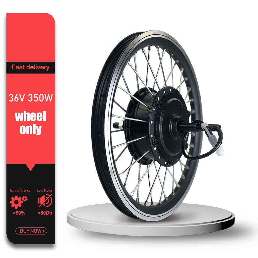 Mountain Electric Bicycle 36V 48V 350W Rear Rotate Brushless Hub Motor Wheel
