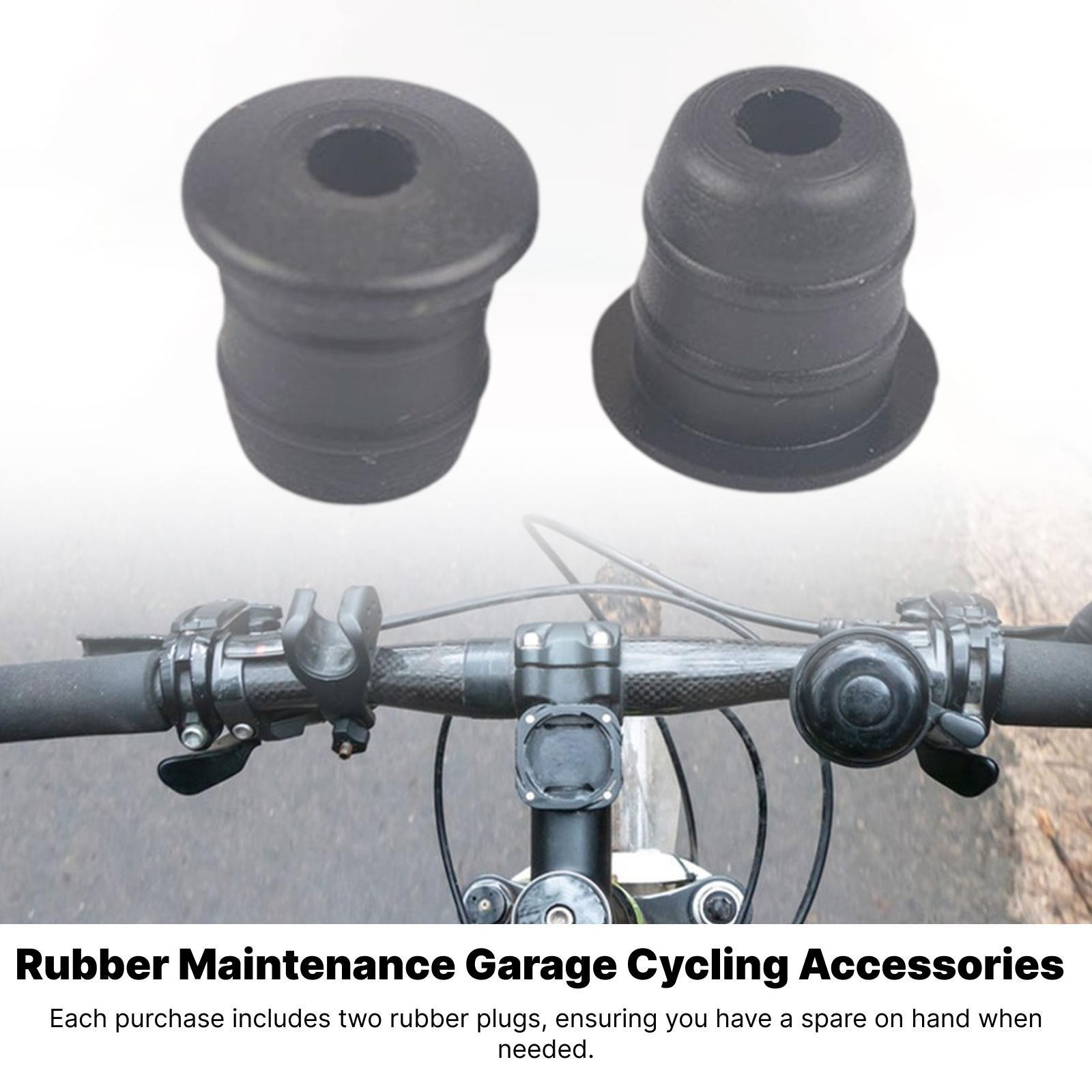 2 Pieces Bike Front/Rear Derailleur Rubber Plugs Bicycle End Caps for Sports