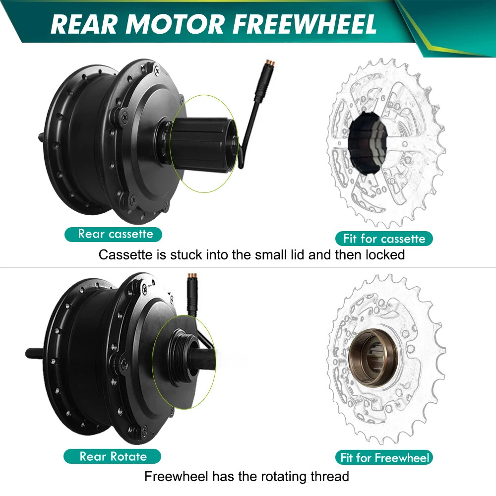 36V 48V 250W 350W 500W Front Rear Wheel Drive Hub Motor for Mountain E-Bicycle