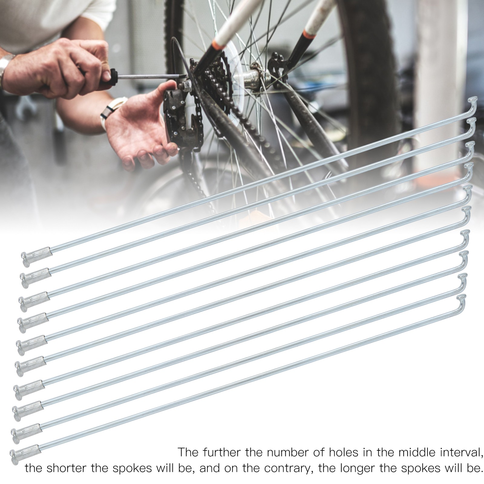 10pcs 13G Spokes Reliable Wheel Component For Bikes Silver Premium