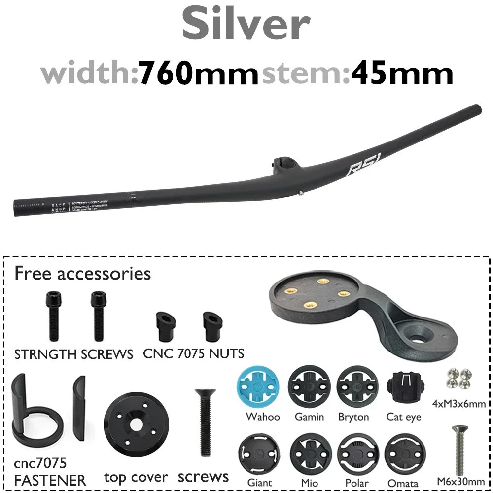 Full Carbon MTB Integrated Bicycle Handlebar 0 Degree 27.5mm Rise 760-800mm