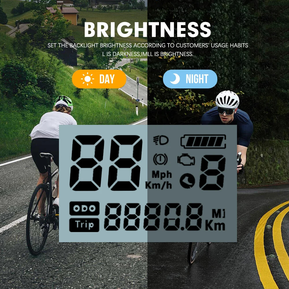 Ebike LCD Display 510S for BBS01/BB02/BBSHD Mid Drive Hub Motor 24V 36V 48V 52V