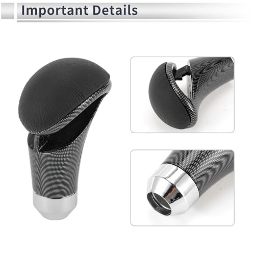 Car Gear Shift Knob Universal Faux Leather Stick Shifter Lever Knob for Black