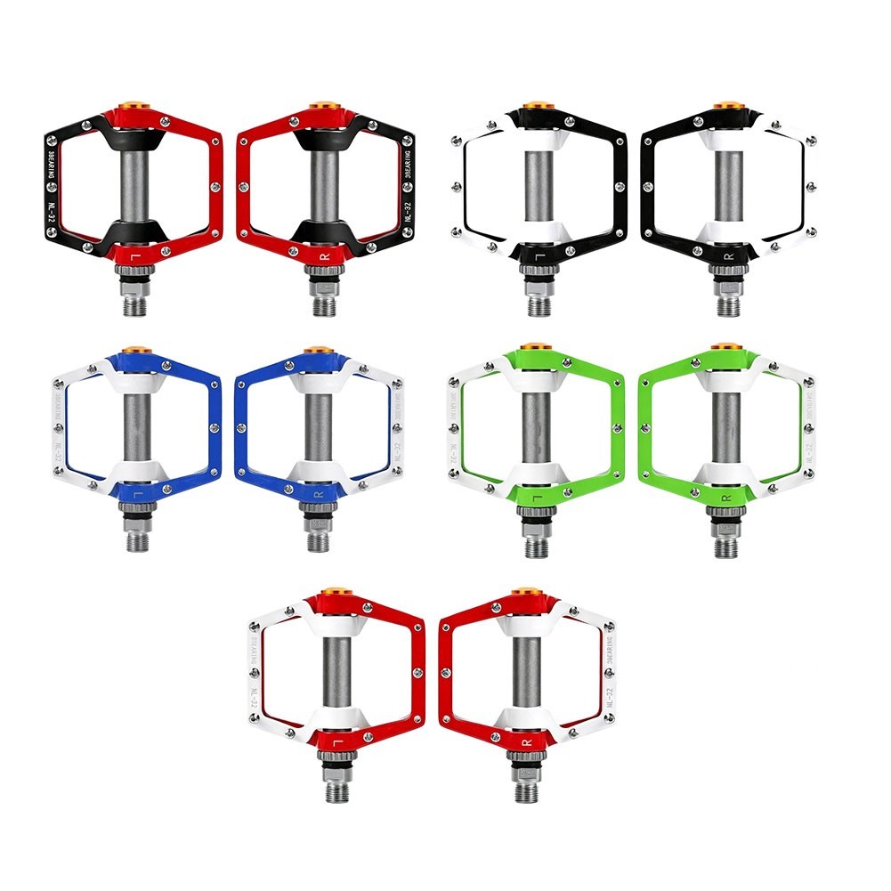 CNC Aluminum Bicycle Pedals 460g Pair with 20 Removable Pins and Dust Cover