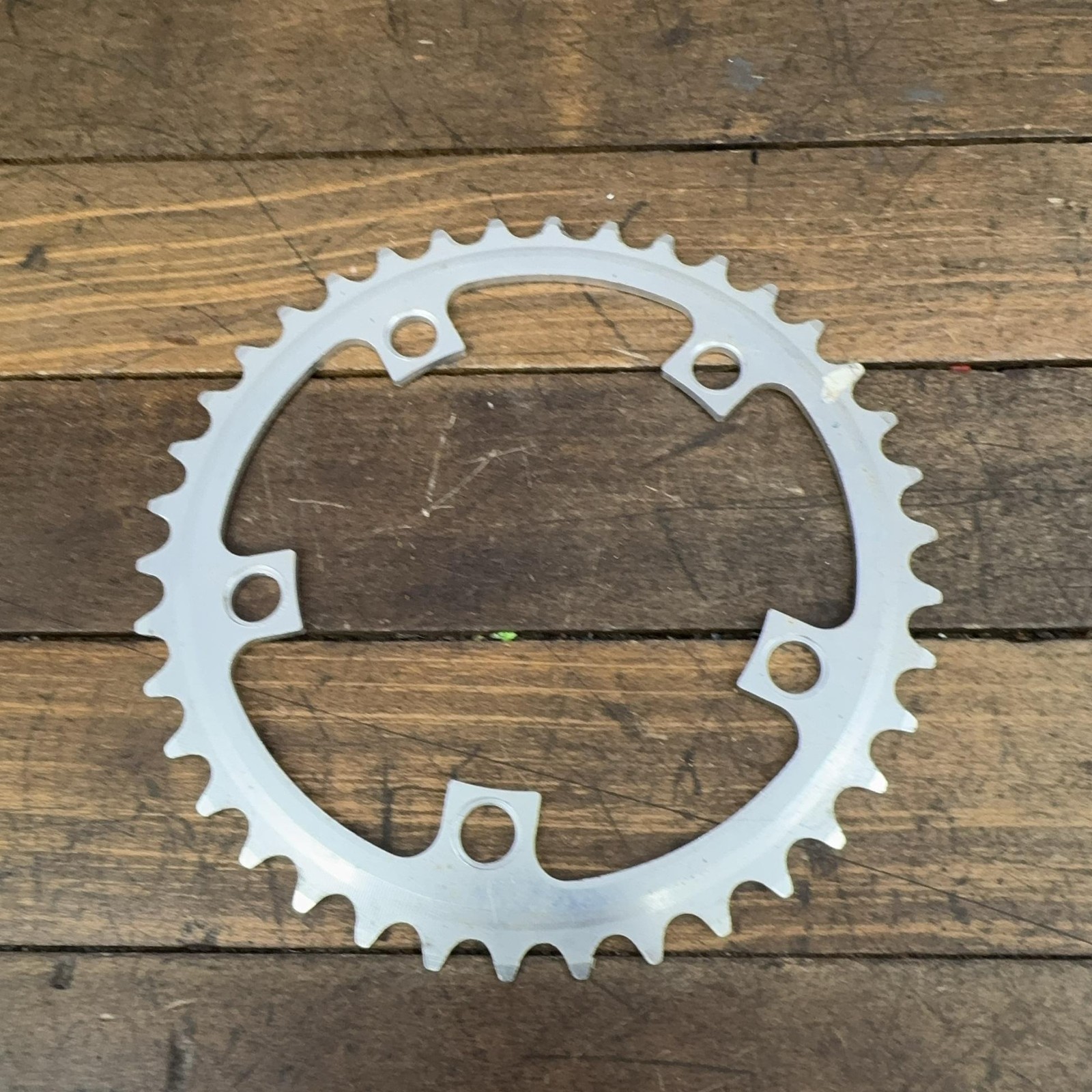 Vintage SR 38T Chainring 110 BCD 5-Arm NOS Silver Aluminum Road Bike 38 Tooth
