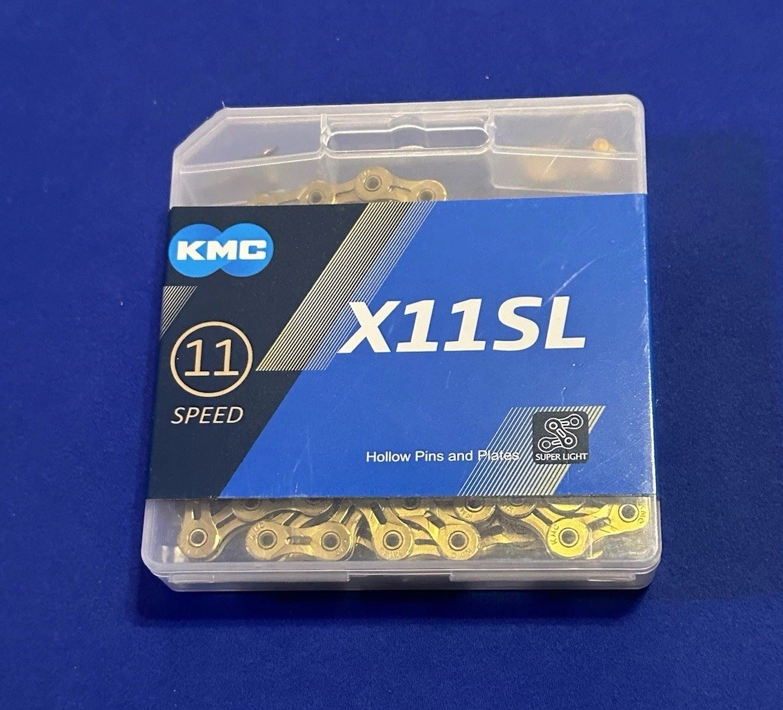 KMC X11SL GOLD 11-Speed Road / CX Bike Chain Ti-N 118L fits Campy SRAM Shimano
