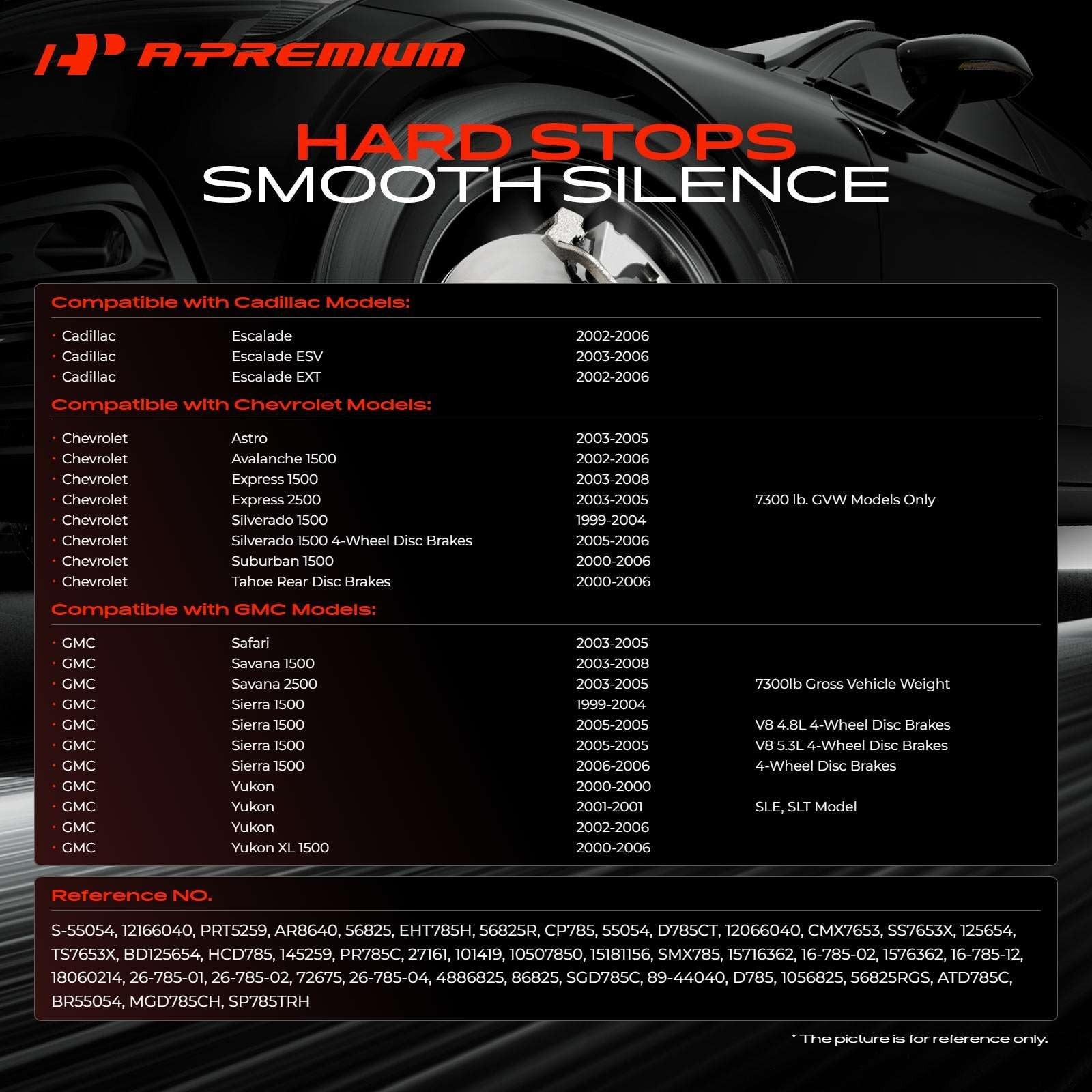A-Premium 12.01 inch (305mm) Front Drilled and Slotted Disc Brake Rotors Comp…