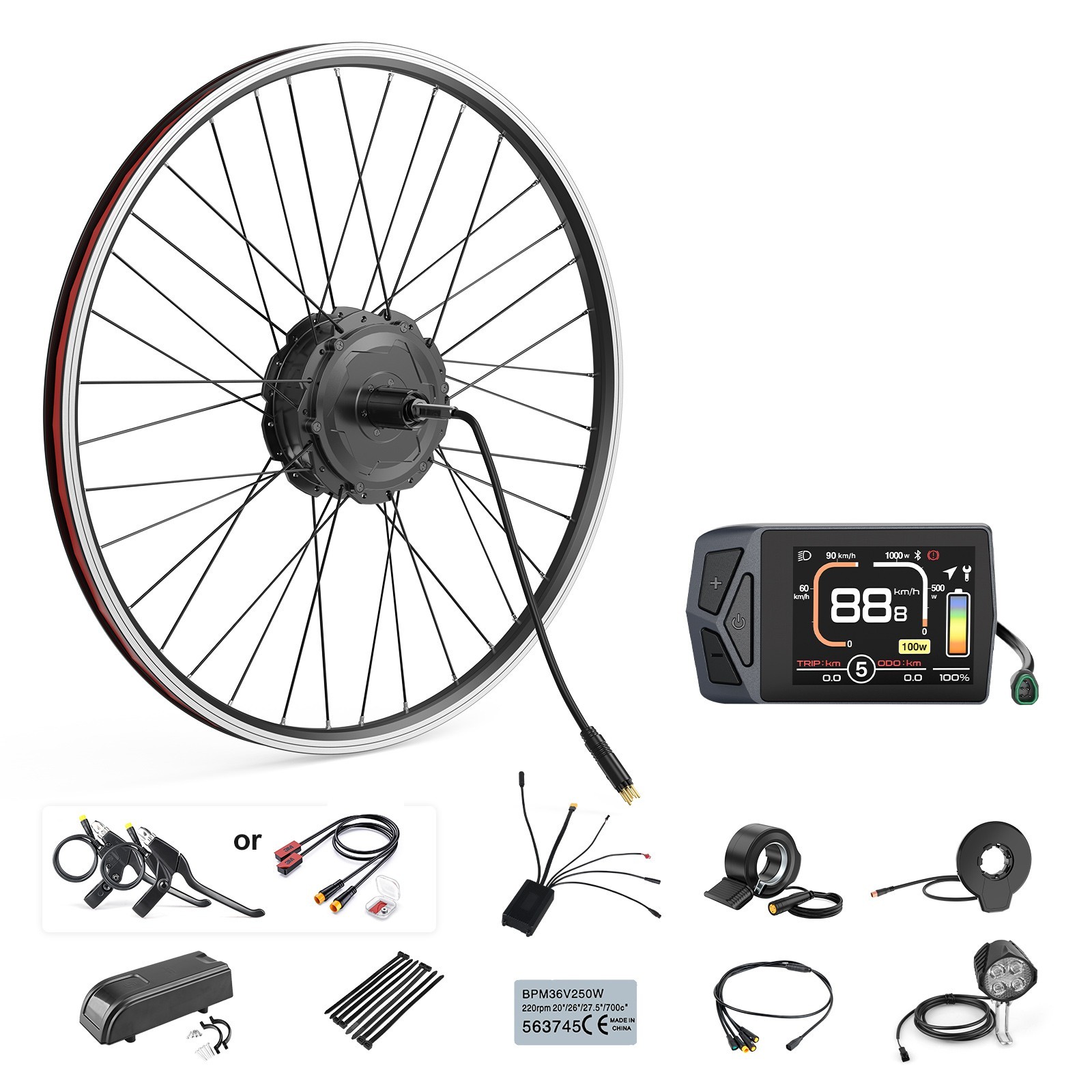 48V 750W Rear Wheel Hub Motor 26″ 27.5″ 700C Varstrom DIY eBike Conversion Kits