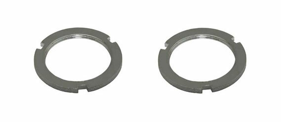 NEW! ASOLUTE GENUINE STEEL BOTTOM BRACKET LOCK NUT IN CHROME SOLD AS PAIR.