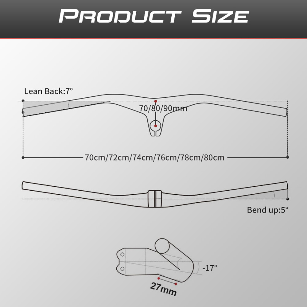 Integrated MTB Carbon Handlebar Mountain Bike Riser Handlebar 7 Degree USA stock