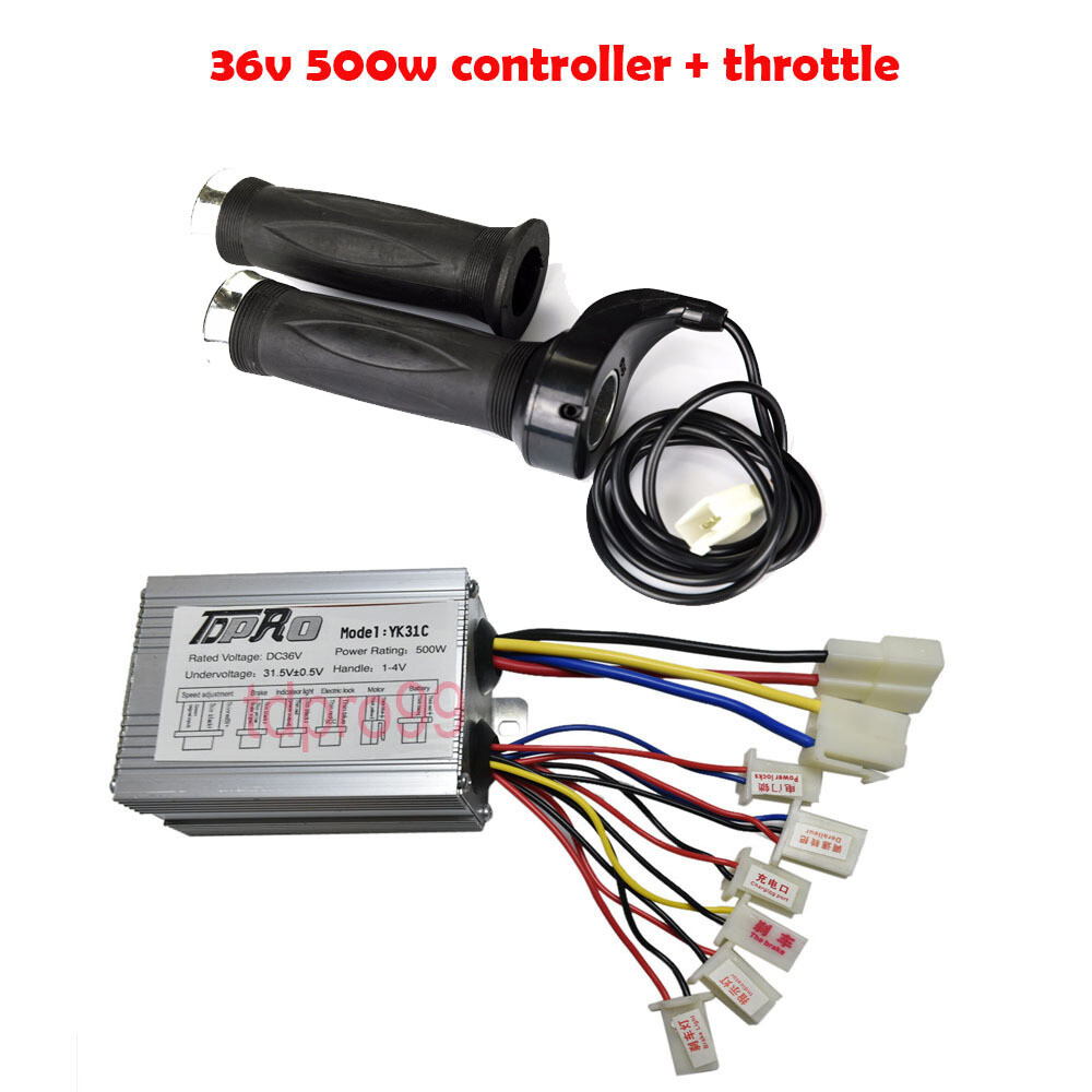 36V 500W Electric Bicycle E-bike Scooter DC Motor Brushed Controller Throttle