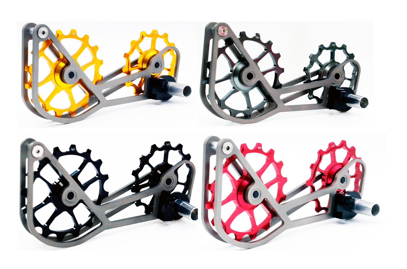 SwishTi Road Cycle Oversized Pulley Titanium Cage for Campy/Campagnolo Red