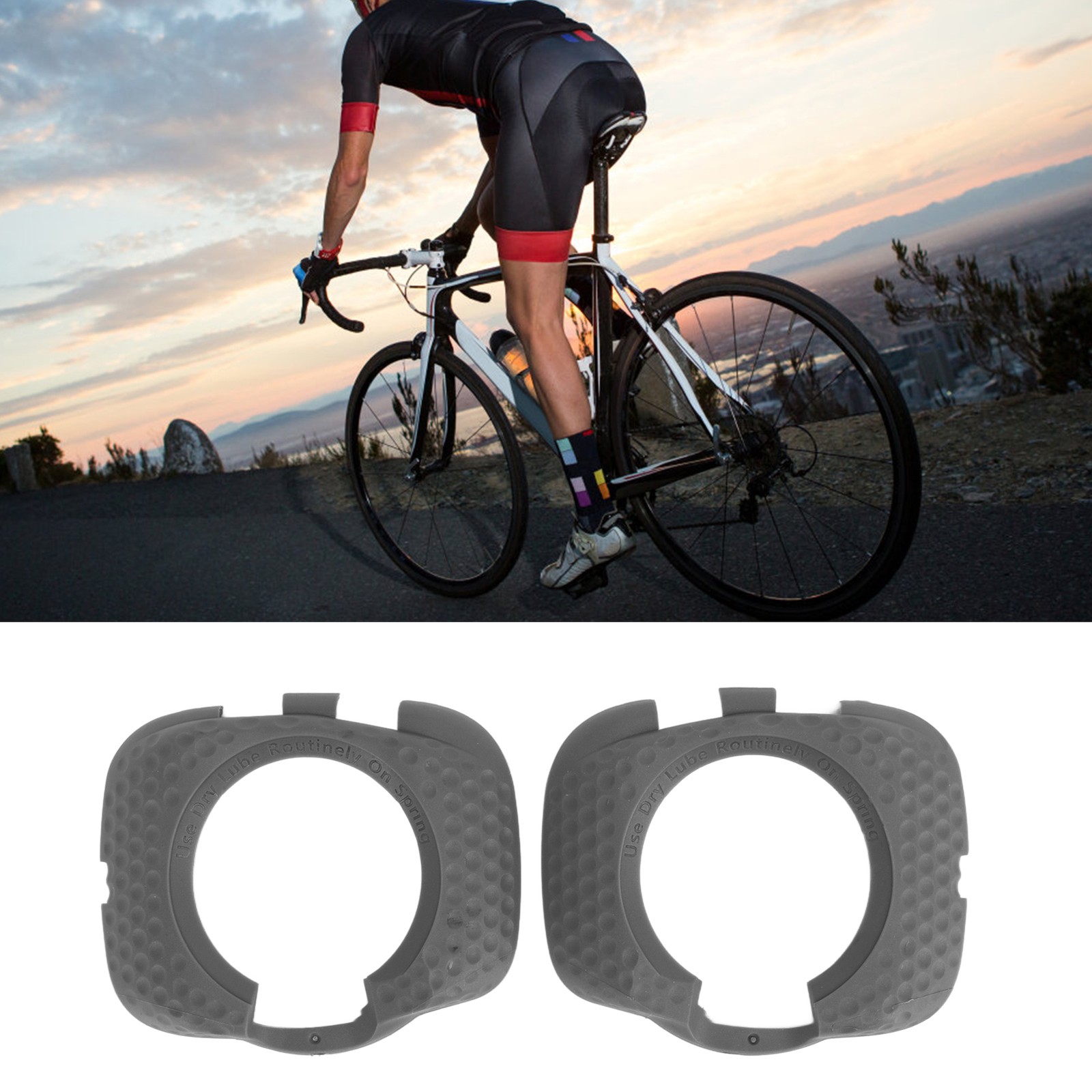1 Pair Bike Cleats Pedal Cover Cleat Cover Quick Release Walkable Lock