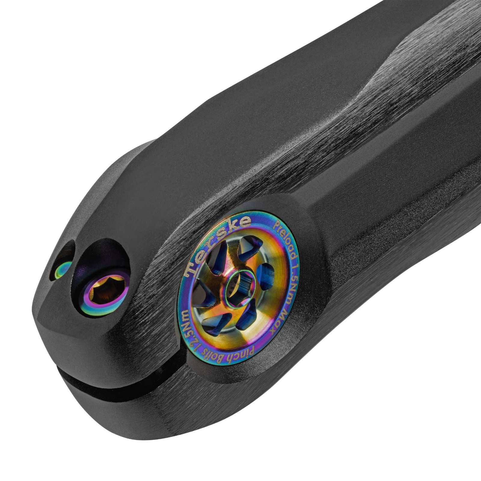 Oil Slick Titanium Preload Cap and Bolt Set for Shimano Hollowtech II Cranks