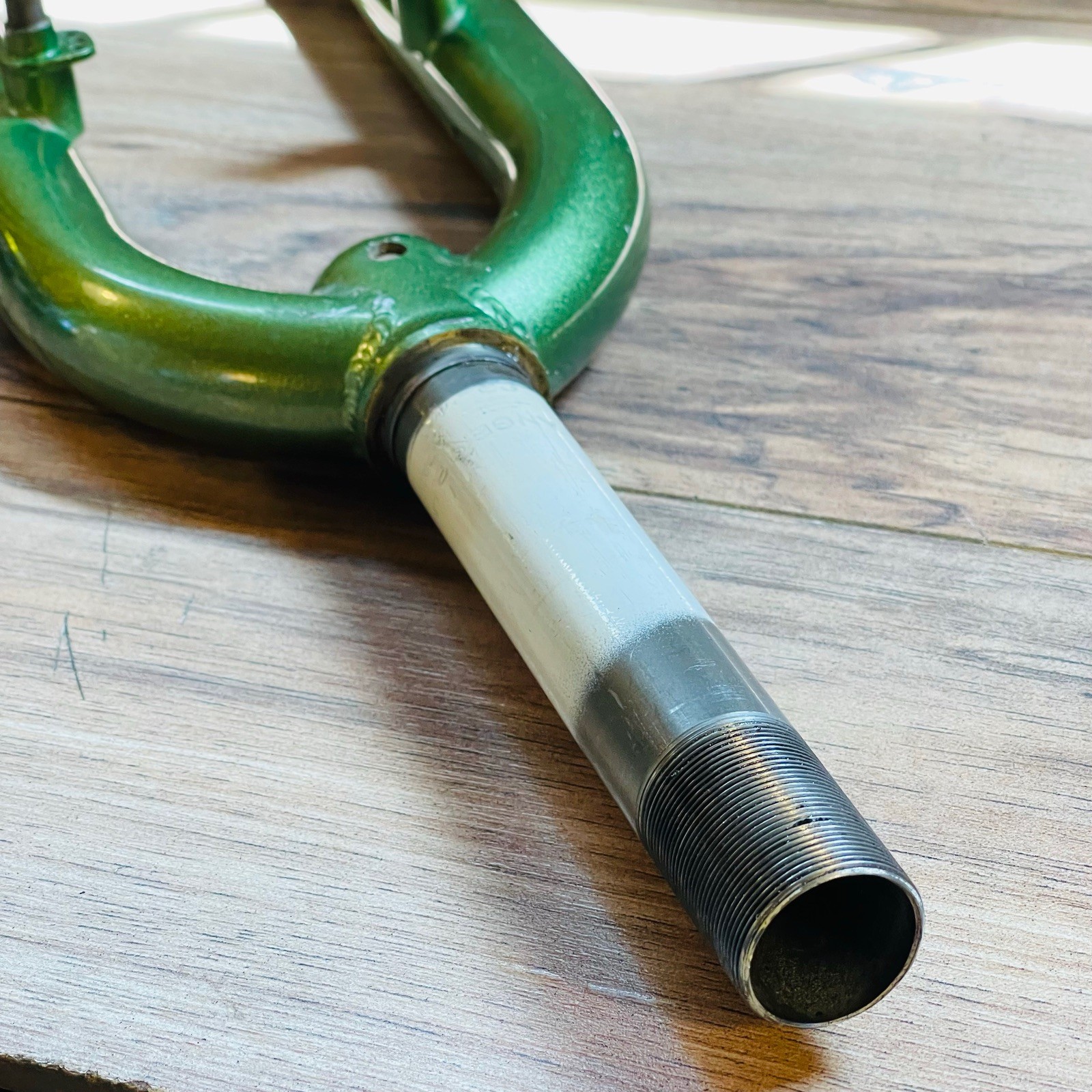 Vintage Tange MTB Fork 1-Inch Threaded 26 Canti Rim Brake 144mm Green 768g