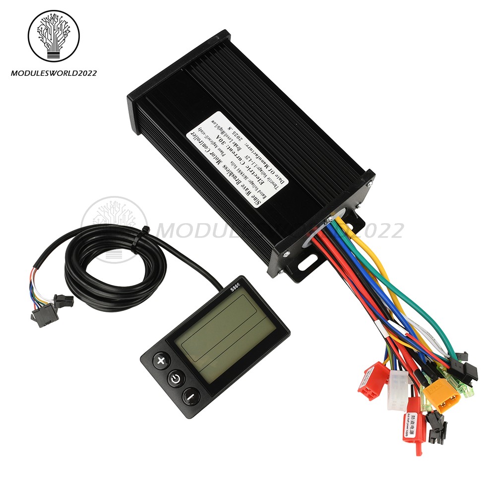 36V 48V 64V 40A 30A 20A Brushless Motor Controller E-Bike S866 LCD Display Meter