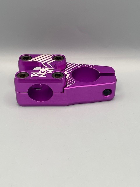 Tangent Split Top Load Stem – Purple – 1″ – 40mm – BMX – Racing – USA BMX