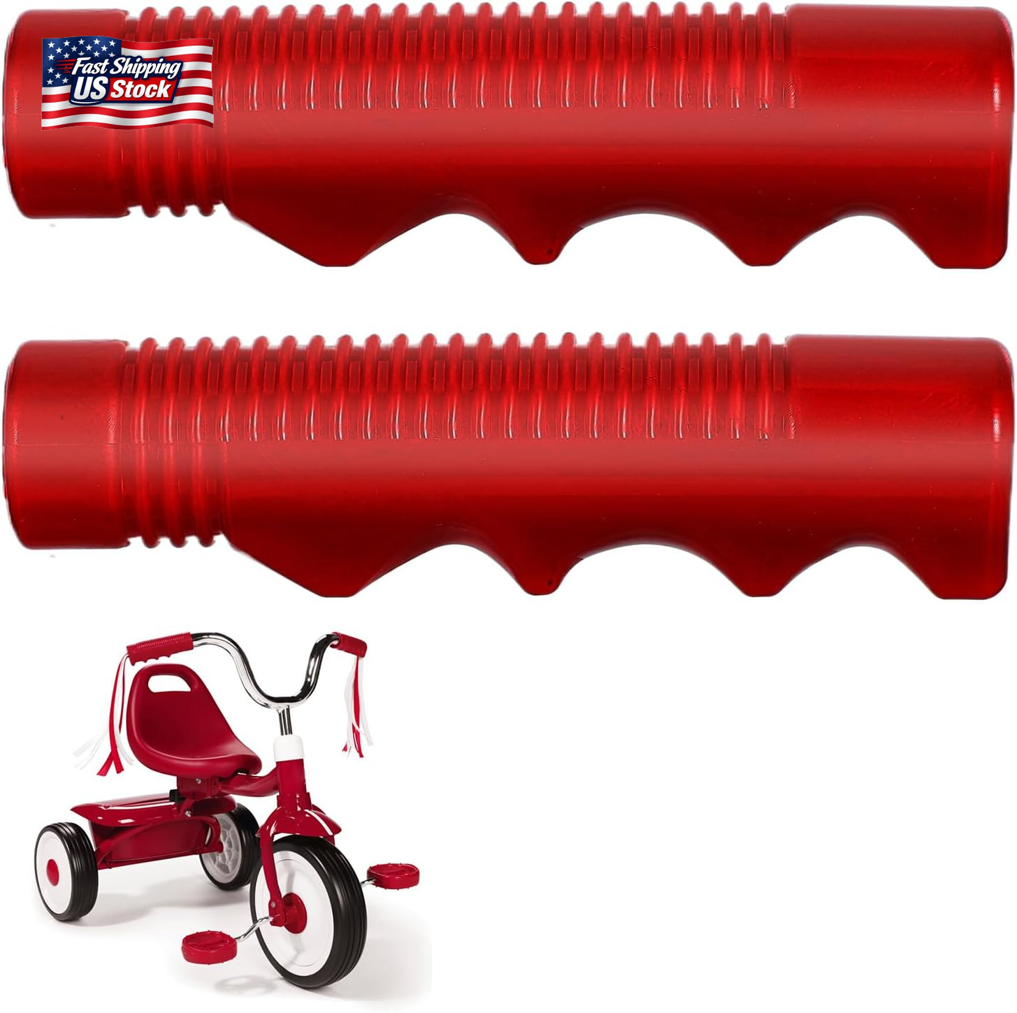 Handlebar Grips Compatible with Tricycle, 3/4 Inch Bicycle Grip, Kids Non-Slip-B