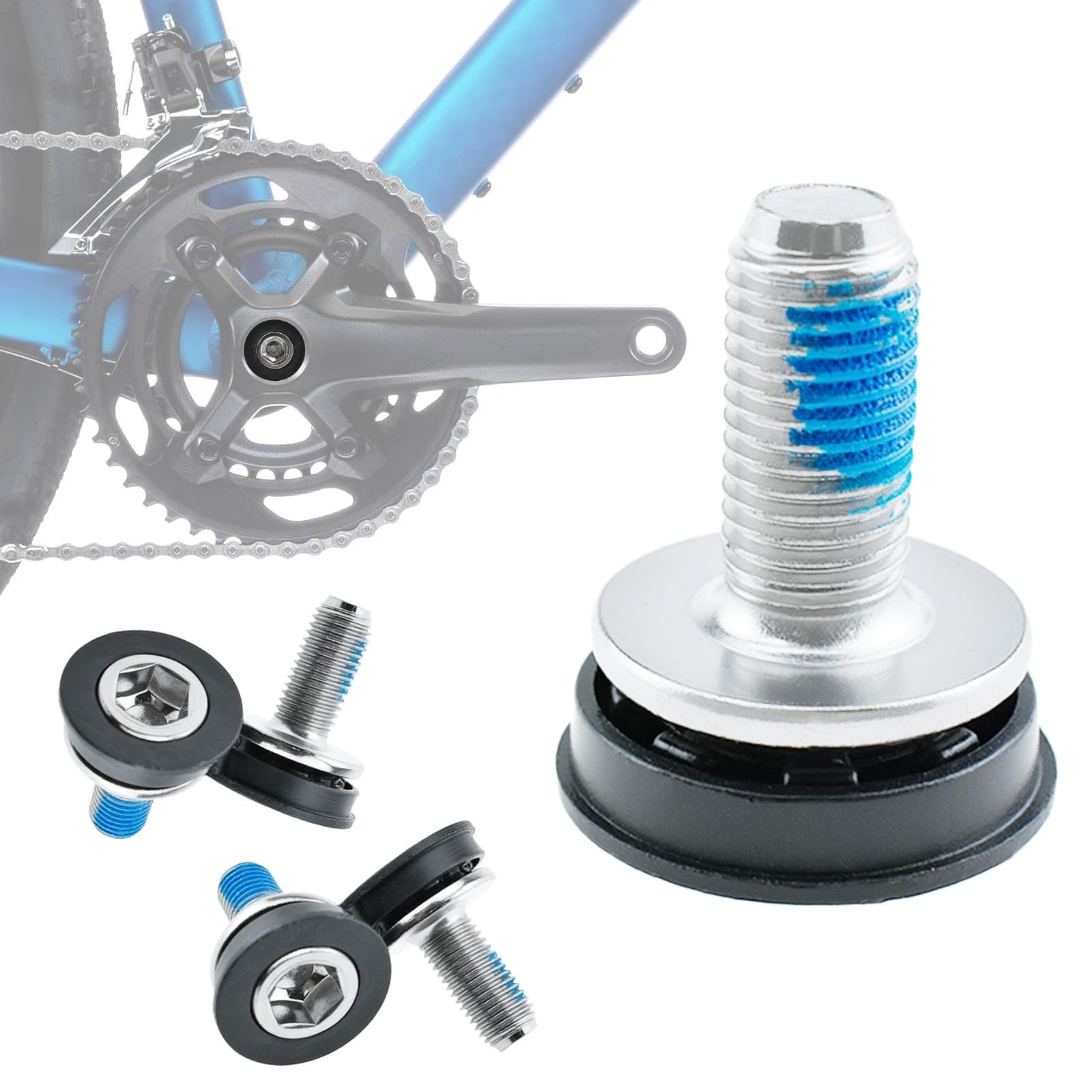 Bike Hex Crank Arm Fixing Bolts with Caps, 8mm Metal Bicycle Crank Allen Key …