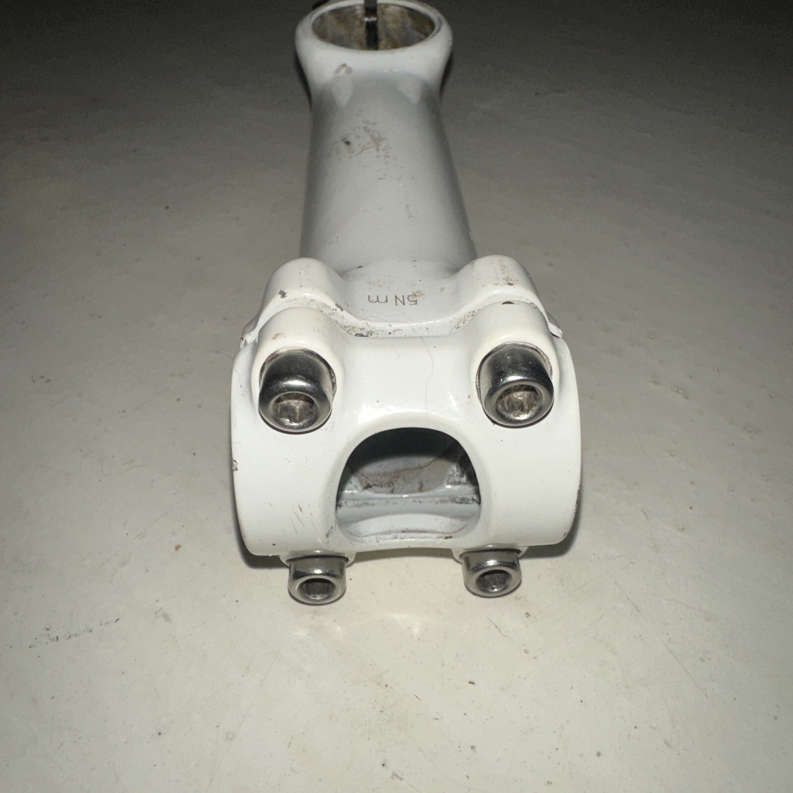Flat White Bicycle Stem +/- 5 degrees 120 mm 1-1/8 in 25.4 mm Alloy MTB Road