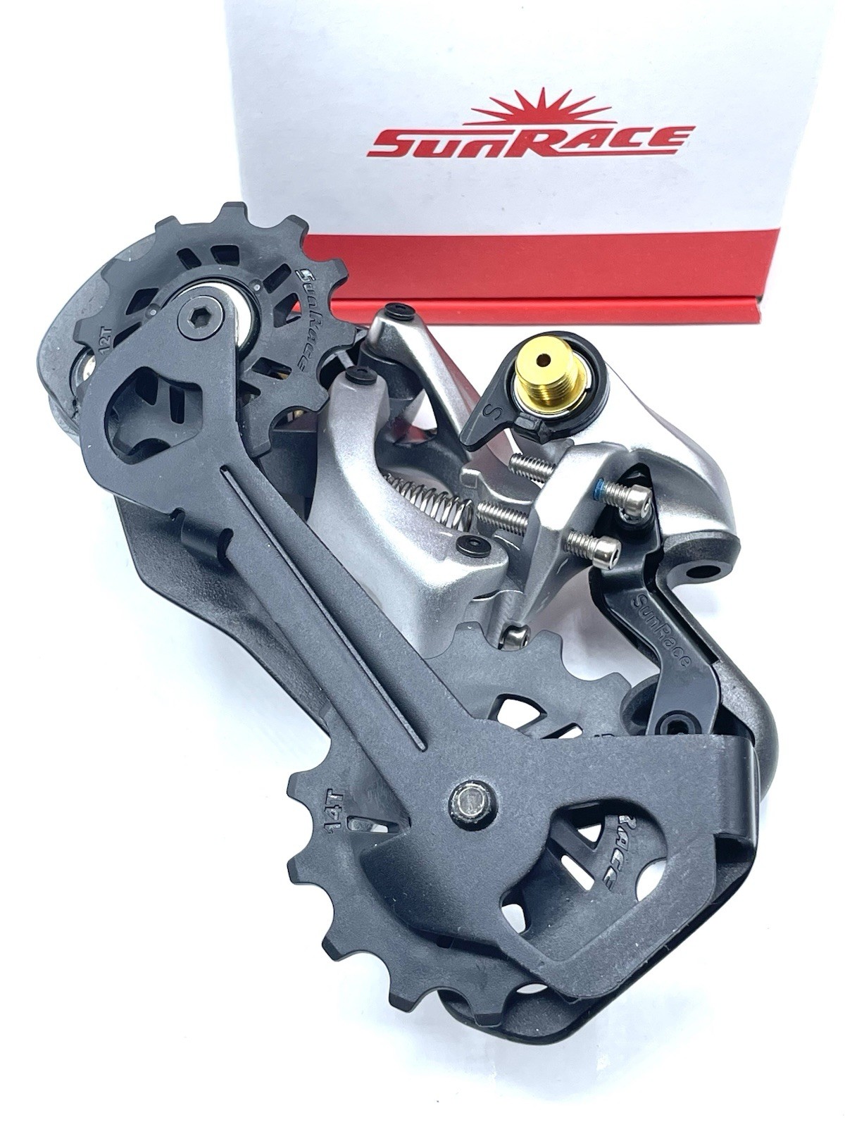 SunRace MZ80 Carbon / Aluminum Rear Derailleur 12/11/10 Speed Medium Cage