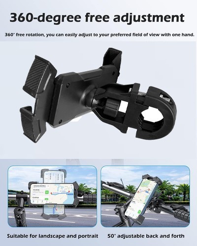 360° Motorcycle Bike Bicycle Phone Holder Handlebar Mount GPS MTB Silicone