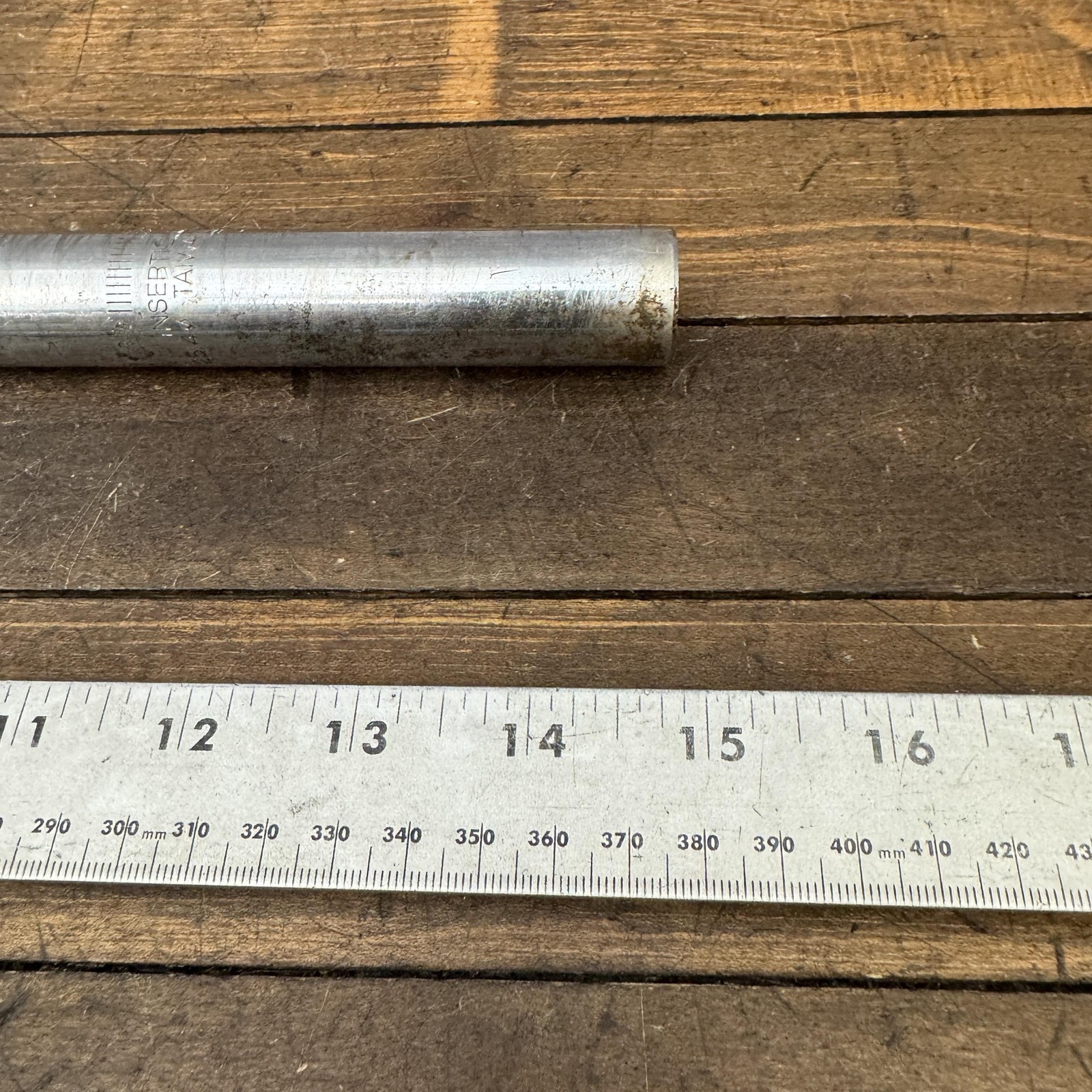Vintage Diamond Back BMX Seatpost 25.4 mm Silver Mid School Drain Pipe Layback