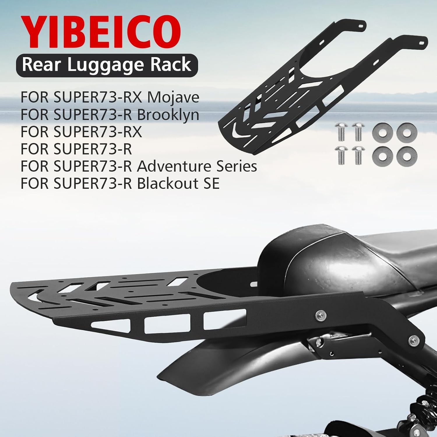 Rear Rack Bike Cargo Rack Aluminum for Super 73 Z/S