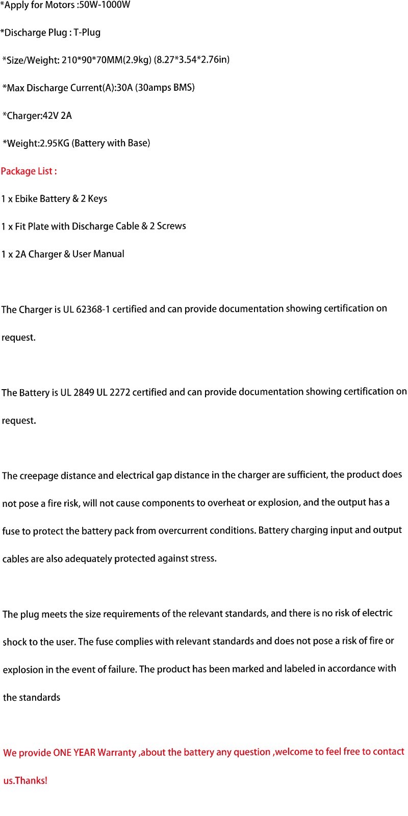 36V Electric Bicycle Bike Scooter Battery 0-1000W Ebike Lithium Battery Pack 30A