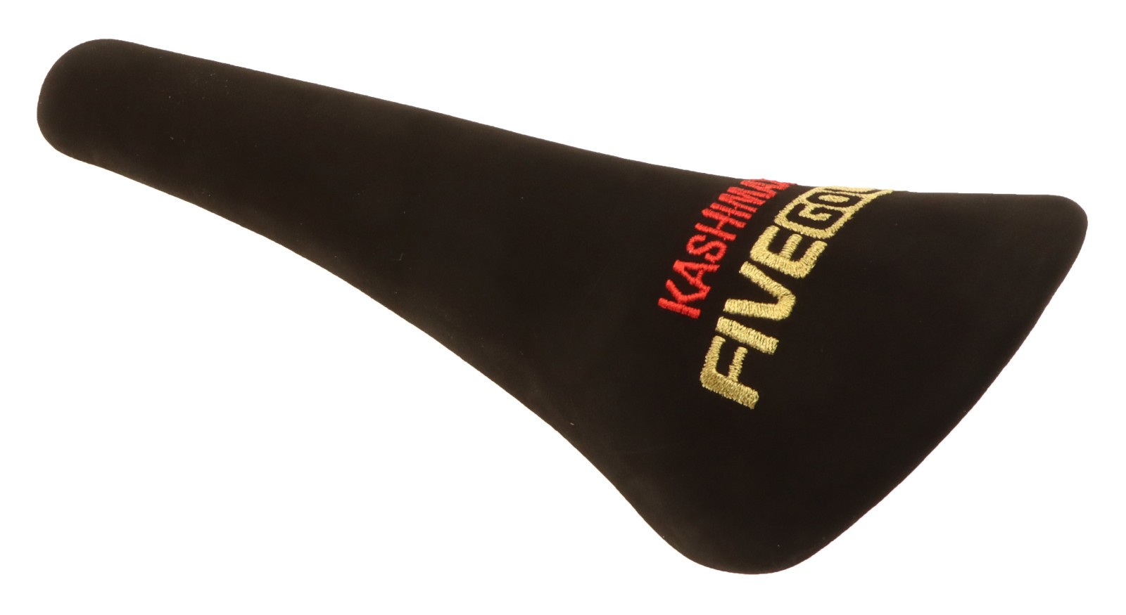 Kashimax Five Gold 8PE Saddle NJS 30mm Rails Black Suede Leather /w Logo NEW NOS