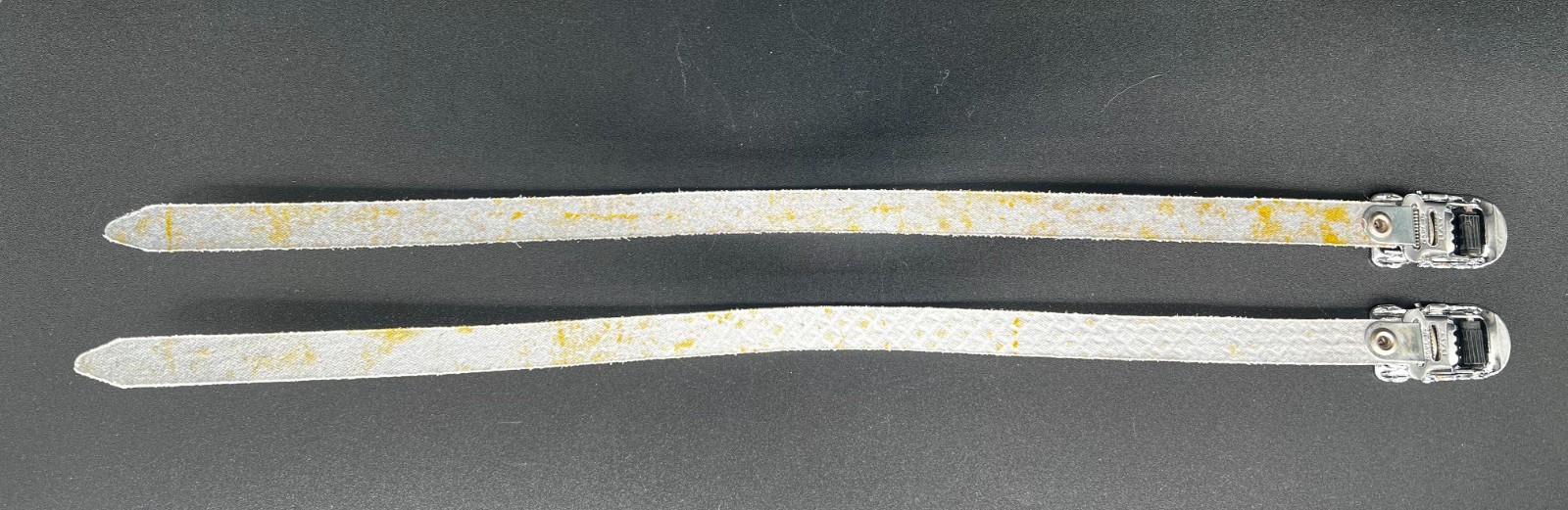 NOS Faux Leather Toe Straps/Road Bike/Mountain/MTB/Fixie/Vintage Bicycle/YELLOW