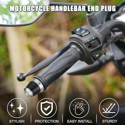Motorcycle Handlebar End Plug Aluminum Alloy 18mm-20mm 0.71″-0.79″ 33.5mm OD
