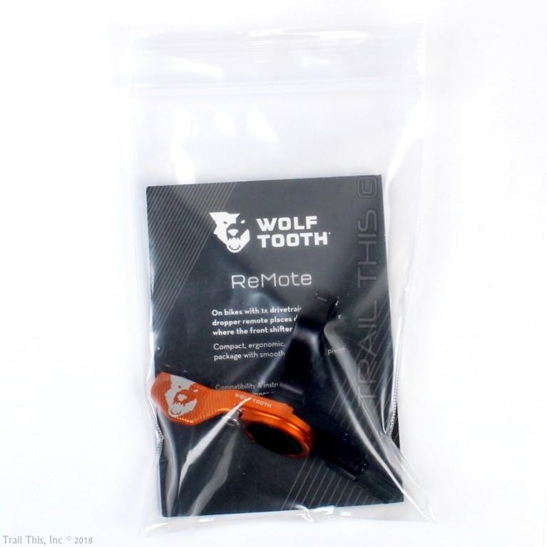 Wolf Tooth Standard ReMote Lever 22.2mm Clamp for Bike Dropper Seatpost – Orange