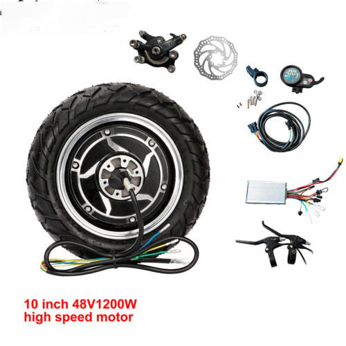 10 inch Hub Motor Kit Ebike Scooter 48V1200W Electric Motorcycle Motor Set