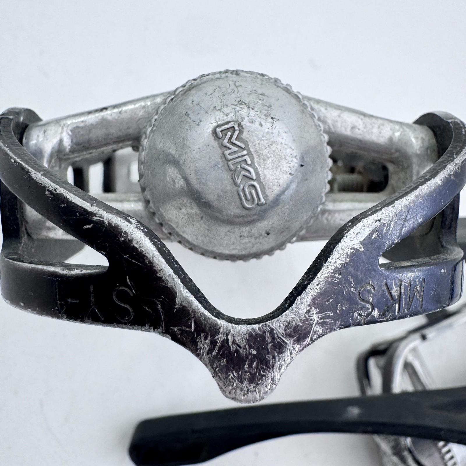 Vintage MKS Sylvan SY-1 Bike Pedals Christophe 9/16 in Toe Clips Black A68