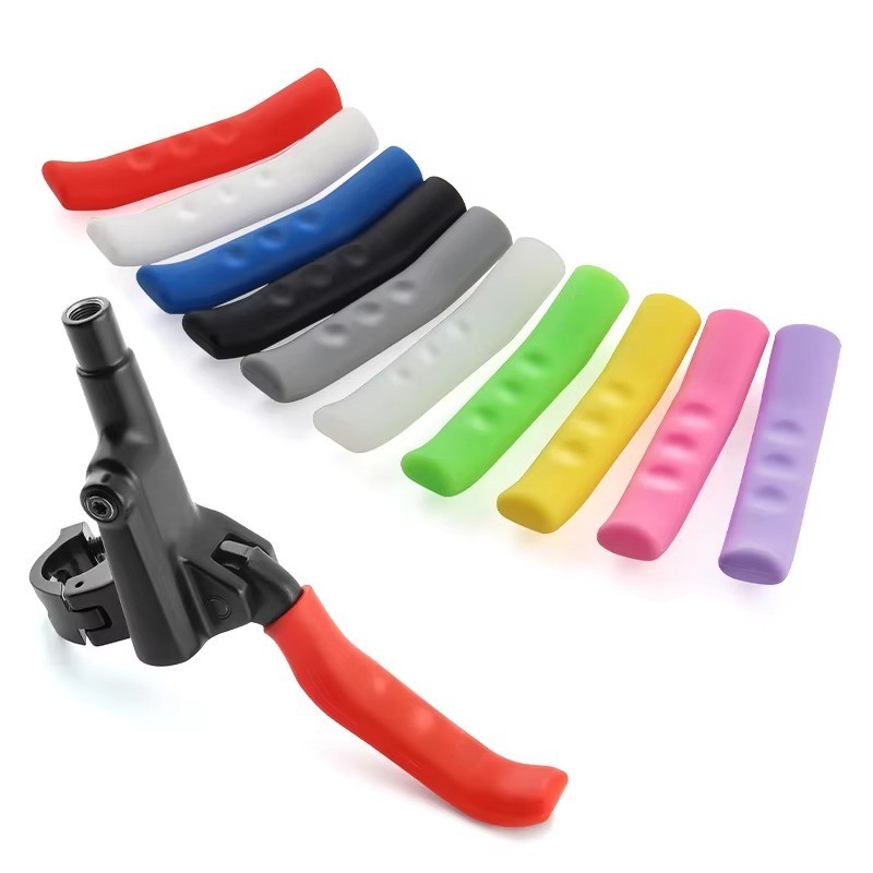 1Pair Bike Brake Lever Silicone Grip Covers, Bicycle Handle Accessories