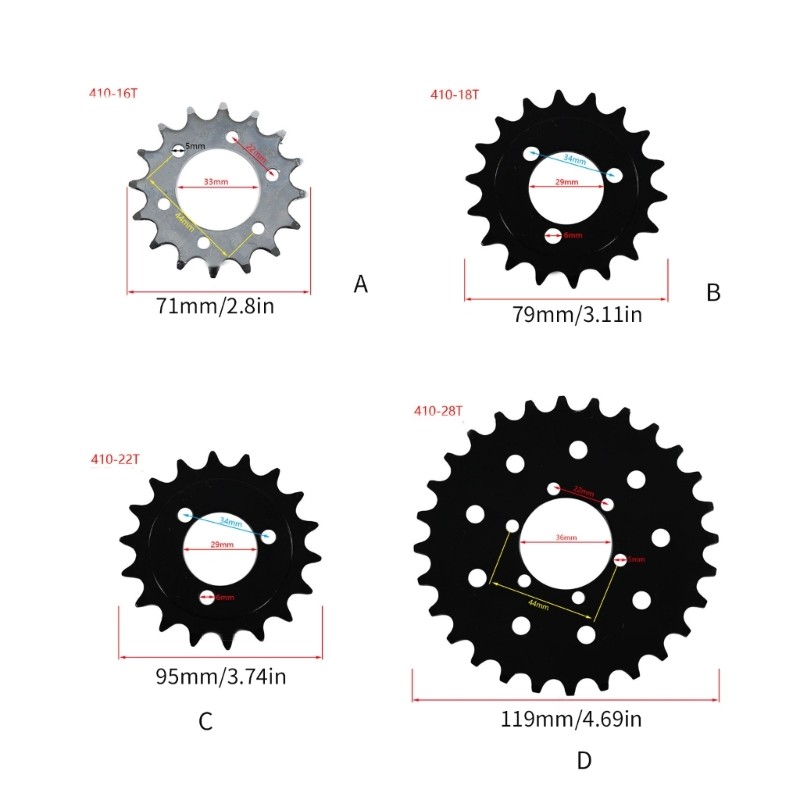 12/16/18/28 Teeth Fixed Gears Wheel Cogs Sprocket For Track Bike Hub