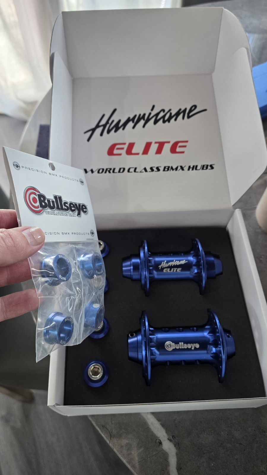 BULLSEYE 🎯 Blue Hurricane Elite Top Notch Hubs With Upgraded Volcanos Bmx Gt Se